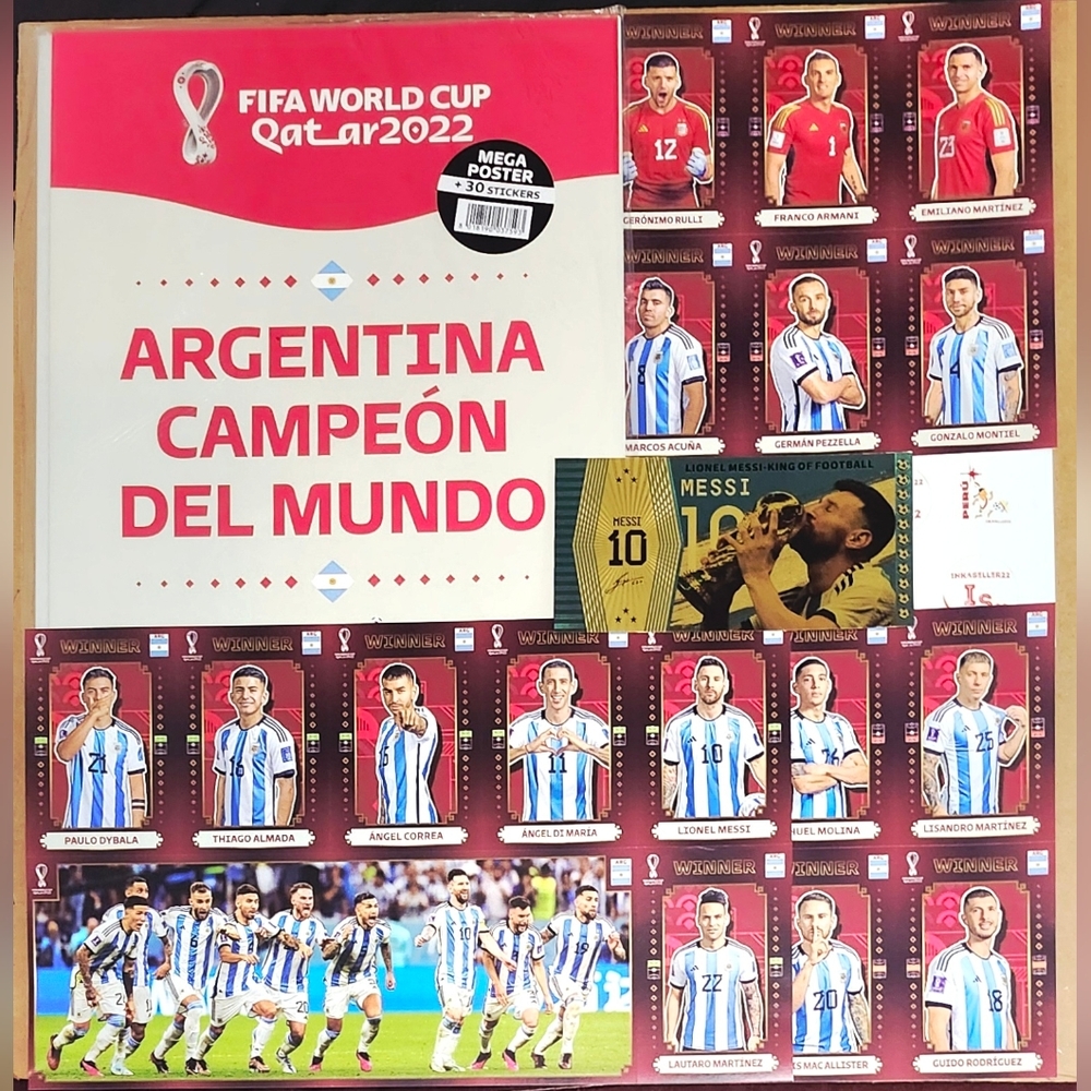 Fifa World Cup 2022 Qatar Panini "Argentina Campeon 2022"
